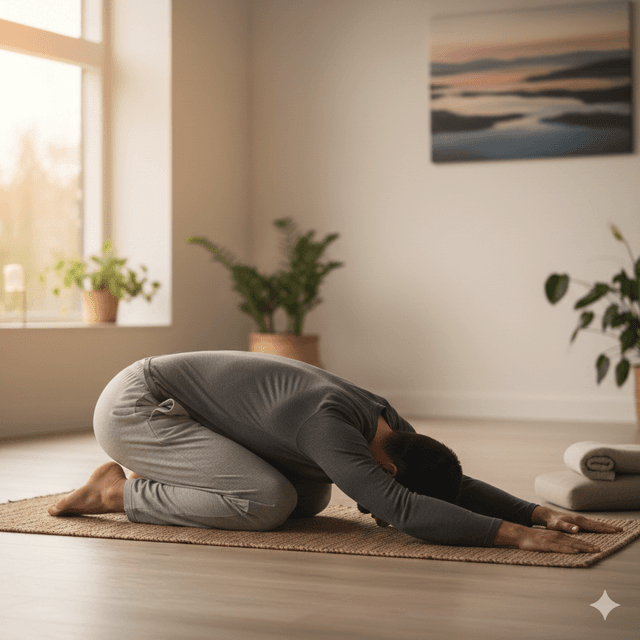 Child's Pose yoga pose icon